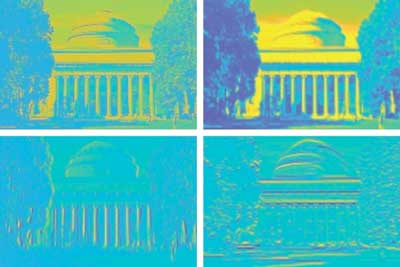 brain-on-a-chip reprocessed an image of MIT’s Killian Court
