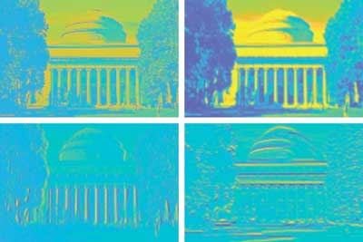 brain-on-a-chip reprocessed an image of MIT’s Killian Court