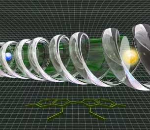 DNA and a new type of molecular aggregates act as a molecular bridge in artificial light-harvesting systems, connecting light-absorbing and light-emitting molecules