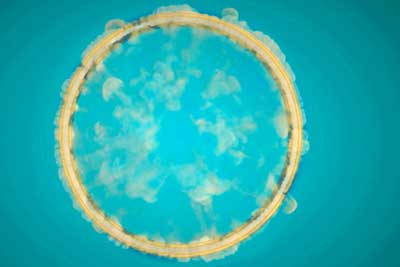 Much like the smoke of a candle, laser light can be turbulent