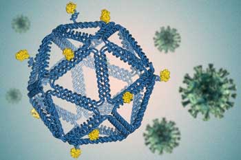 By folding DNA into a virus-like structure, researchers have designed HIV-like particles
