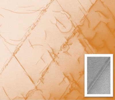 Transmission electron microscopy image of a small silicon bending beam