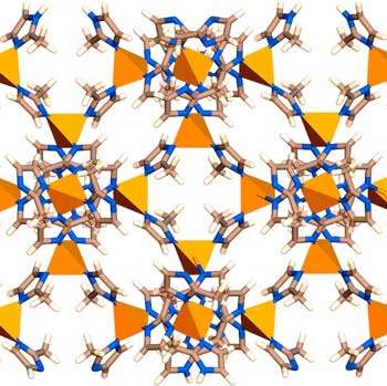 The porous framework of ZIF-67