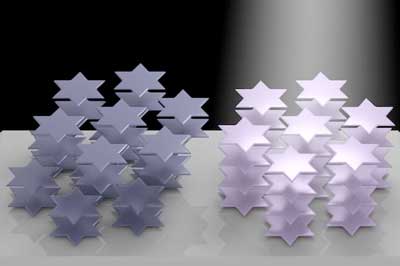 two arrays of six-pointed stars