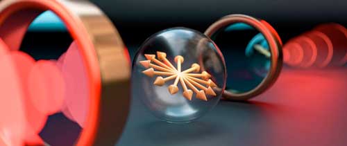 illustration of spins of phosphorus atoms in silicon
