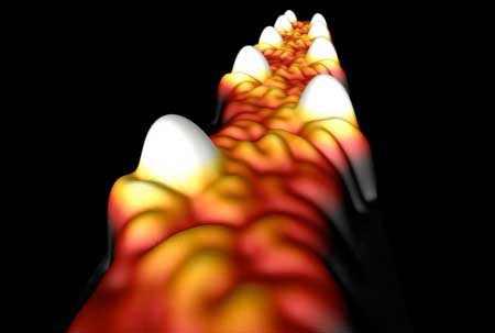 Atomic Structure of Narrow-Band Metallic Graphene Nanoribbon