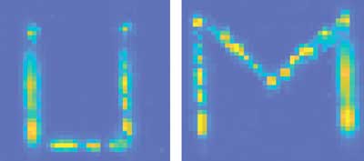 self-erasing semiconductor structure in the shape of the letters U and M