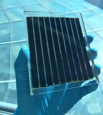 A Large Perovskite Solar Cell