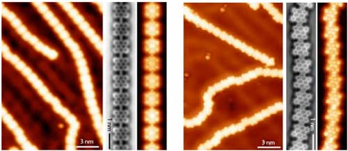 Two types of bisanthene polymers synthesized on a gold surface with atomic precision