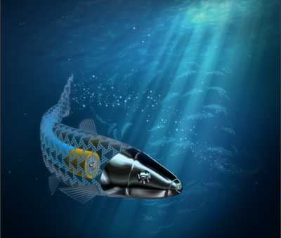 microswimmer in water powered by light
