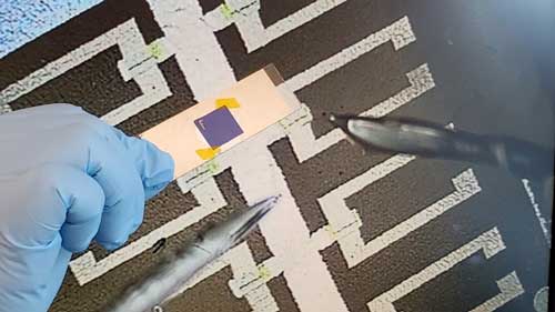 monolayer organic transistors with transferred electrodes