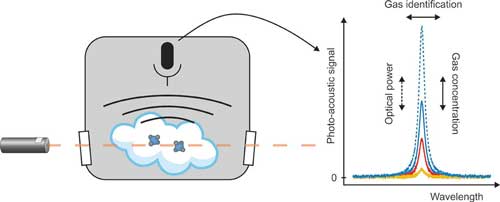 Principle of photo-acoustic laser absorption spectroscopy in trace gas detection