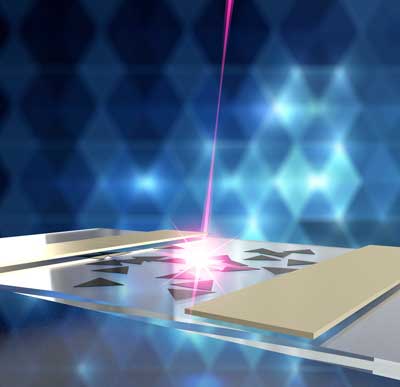 This graphic depicts molybdenum disulfide growth on Gorilla glass