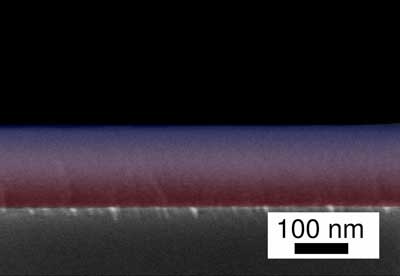 nanoscale image of two joined polymers
