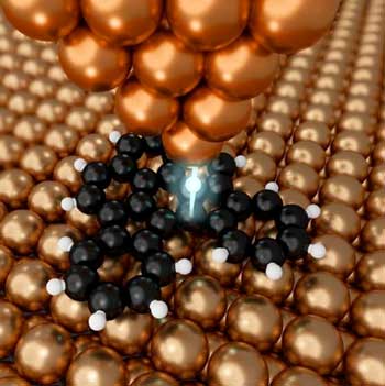 An AFM copper probe can manipulate matter at the atomic scale