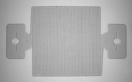 a sensor's patterned conductive carbon fibers