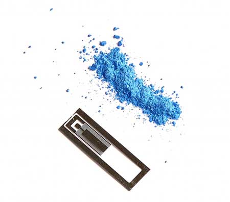 microchip and blue powder