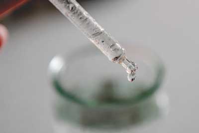 water droplet from a pipette