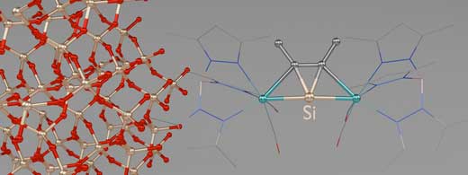 3D representation of a flat silicon molecule