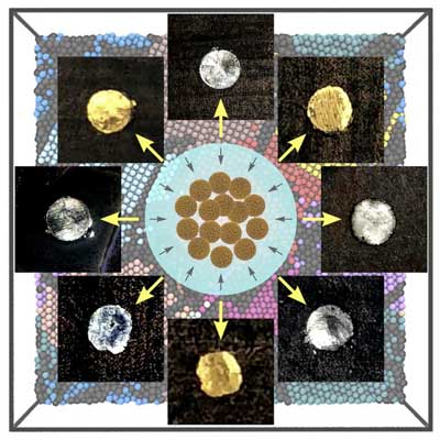 metal 'coins' from nanoparticles of gold, silver, palladium and other metals