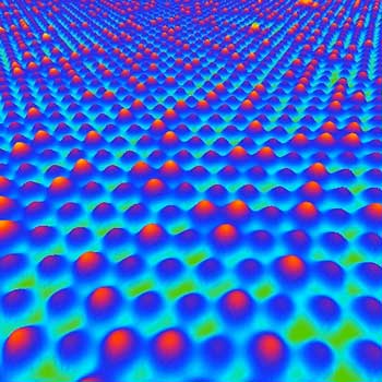 Scanning tunneling microscopy image of semiconducting 2D alloy