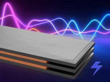 Schematic of a piezoelectric energy harvester that transforms mechanical vibrations to electrical energy