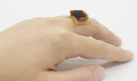 A thermoelectric wearable device worn as a ring