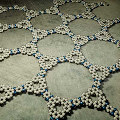 Kagome graphene is characterized by a regular lattice of hexagons and triangles