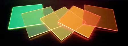 several differently colored glass squares