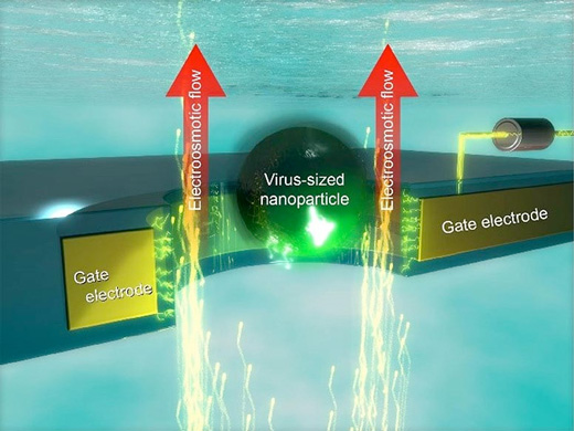 Nanopore electrical tweezer for trapping and manipulating nano-objects in water