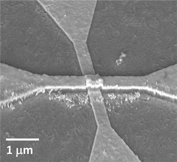 SEM image of an artificial neuron device