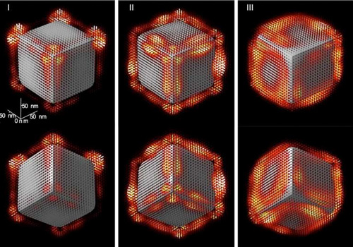 3D reconstruction of the electromagnetic field surrounding a magnesium oxide nanocube