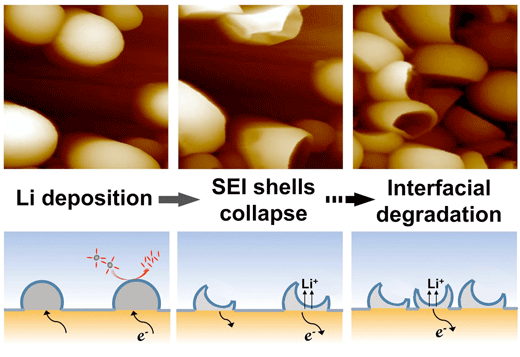 The solid-electrolyte interphase shells evolution processes and degradation mechanism at the electrode/electrolyte interface