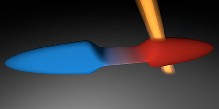 a cloud of atoms can be turned from a heat engine into a cooler by cranking up the interactions between the particles