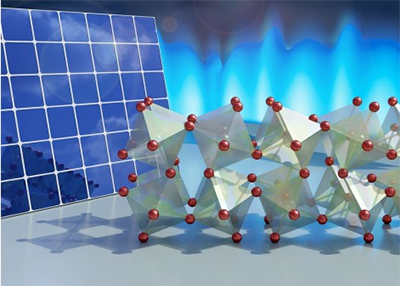 Illustration of the crystal structure of the perovskite