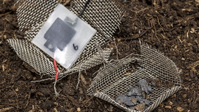 disintegrated, biodegradable supercapacitor in soil