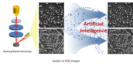 Improving the quality of SEM images with artificial intelligence