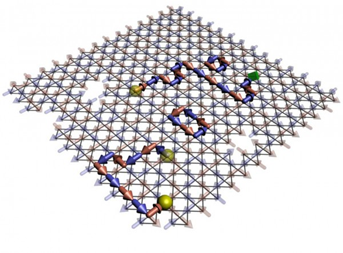 emergent magnetic monopoles traverse a lattice of qubits in a superconducting quantum annealer