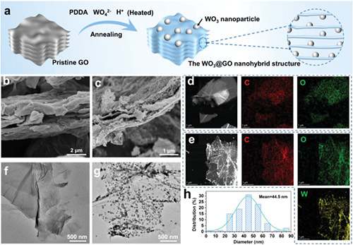 The structure and morphology of WO3@GO nanohybrid