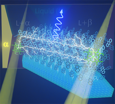 Image of photon upconversion using a developed crystal through triplet-triplet annihilation