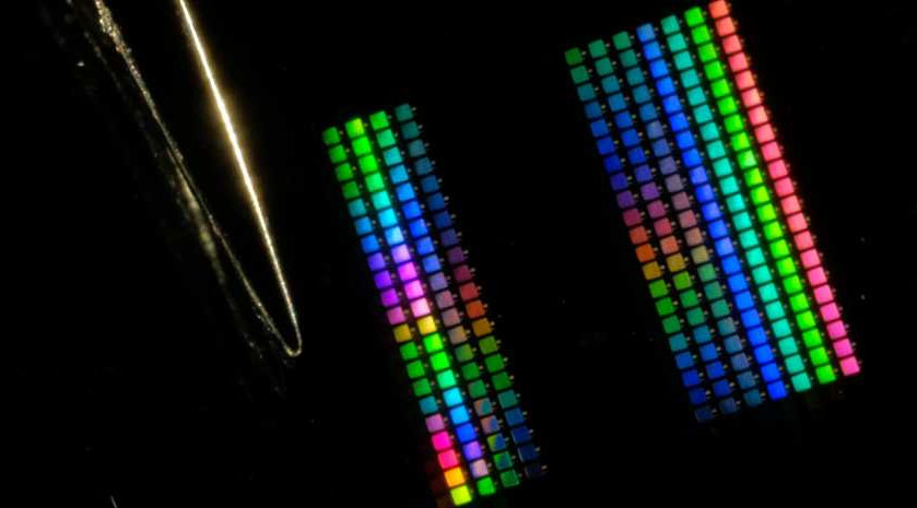 Colour pixels under a microscope