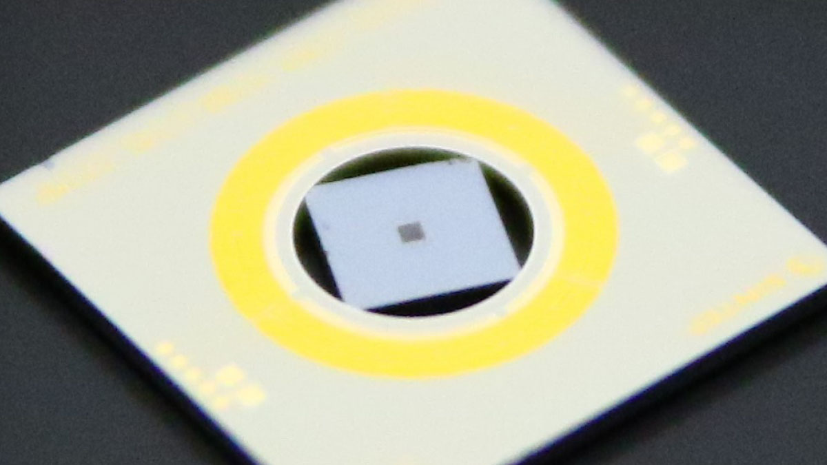 metasurface on square silicon chip in a thin-film PZT MEMS-actuated ring