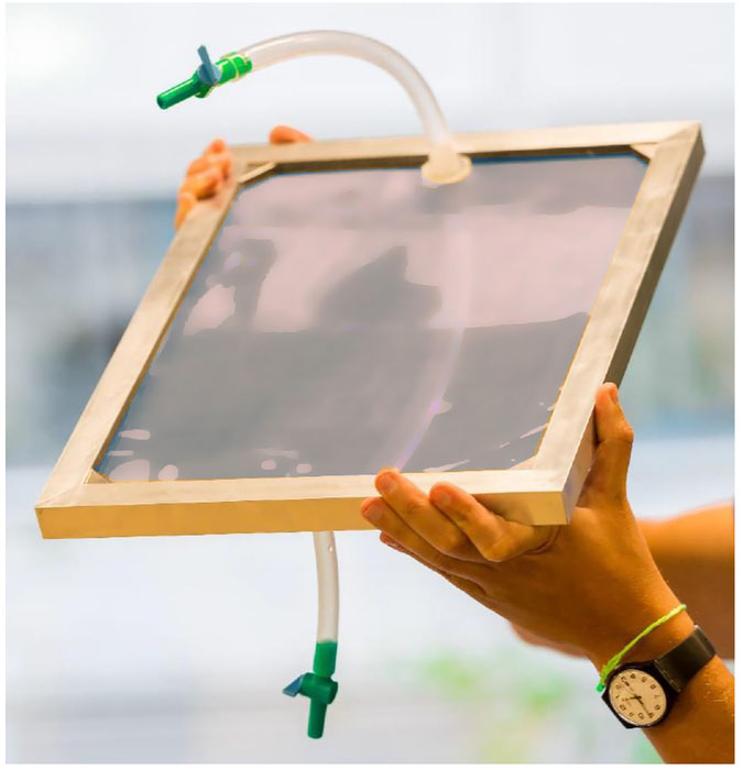 prototype of a solar-driven water purificator