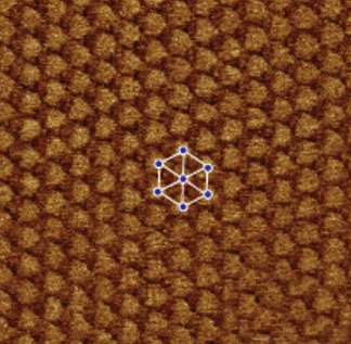 stacked layers of tungsten diselenide and tungsten disulfide, forming a heterostructure
