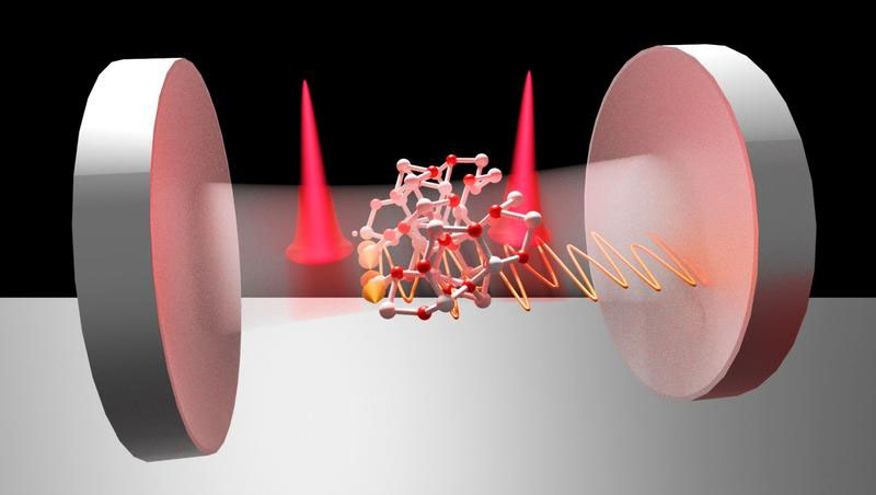 Coupling of two ultrashort solitons traveling between the mirrors of a laser resonator