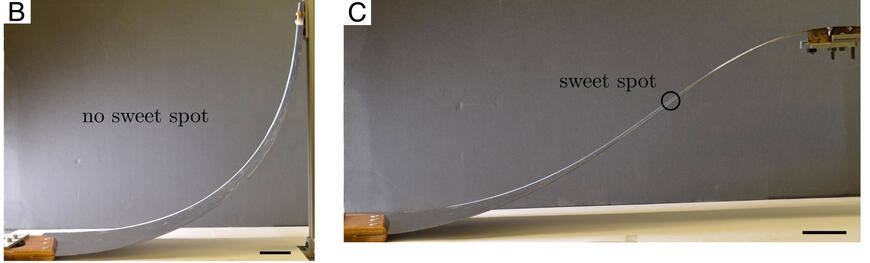 Imagen de una sierra doblada en forma de J a la izquierda y en forma de S a la derecha