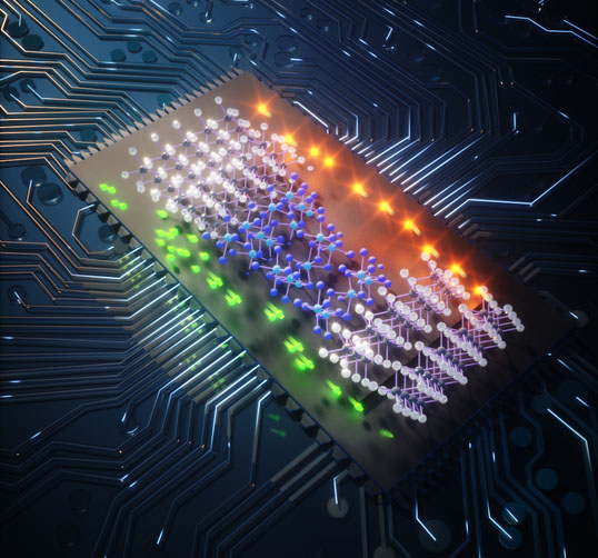 Artist Impression of a superconducting chip