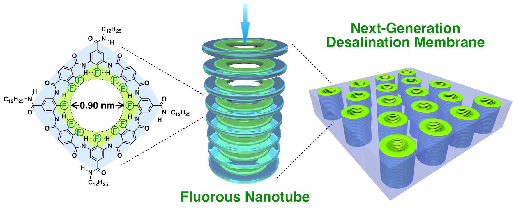 Nanotubos que contienen flúor