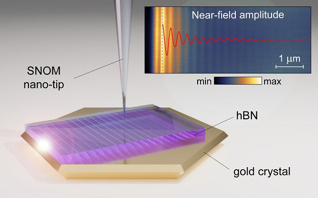 ultra-high-resolution imaging of the phonon-polaritons in hBN launched by the gold crystal edge