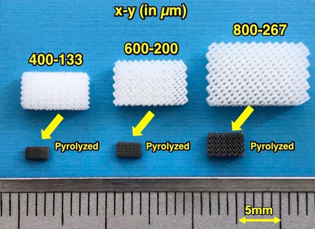 3D-Printed, Freestanding Carbon Lattice for Sodium Ion Batteries